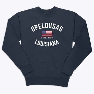Opelousas Louisiana Patriot Premium Crewneck Sweatshirt