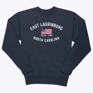 East Laurinburg North Carolina Patriot Premium Crewneck Sweatshirt