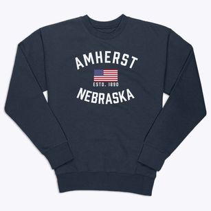 Amherst Nebraska Patriot Premium Crewneck Sweatshirt