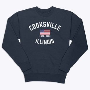 Cooksville Illinois Patriot Premium Crewneck Sweatshirt