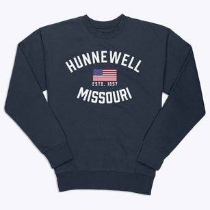 Hunnewell Missouri Patriot Premium Crewneck Sweatshirt
