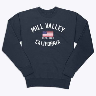 Mill Valley California Patriot Premium Crewneck Sweatshirt
