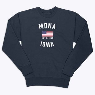 Mona Iowa Patriot Premium Crewneck Sweatshirt