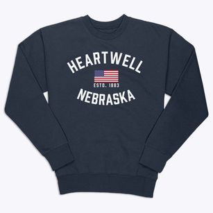 Heartwell Nebraska Patriot Premium Crewneck Sweatshirt