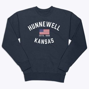 Hunnewell Kansas Patriot Premium Crewneck Sweatshirt
