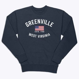 Greenville West Virginia Patriot Premium Crewneck Sweatshirt