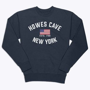 Howes Cave New York Patriot Premium Crewneck Sweatshirt