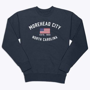 Morehead City North Carolina Patriot Premium Crewneck Sweatshirt