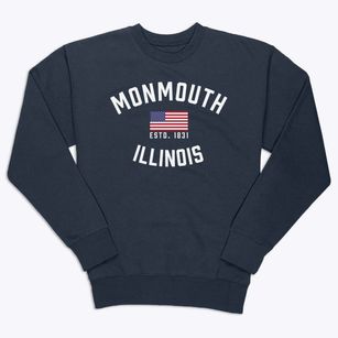 Monmouth Illinois Patriot Premium Crewneck Sweatshirt
