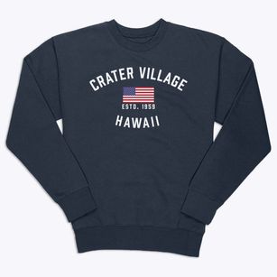 Crater Village Hawaii Patriot Premium Crewneck Sweatshirt