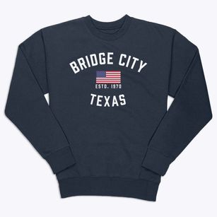 Bridge City Texas Patriot Premium Crewneck Sweatshirt