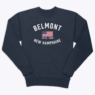 Belmont New Hampshire Patriot Premium Crewneck Sweatshirt