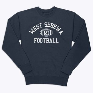 West Sebewa Michigan Football Premium Crewneck Sweatshirt