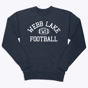 Webb Lake Wisconsin Football Premium Crewneck Sweatshirt