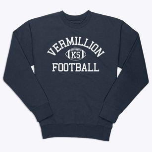 Vermillion Kansas Football Premium Crewneck Sweatshirt