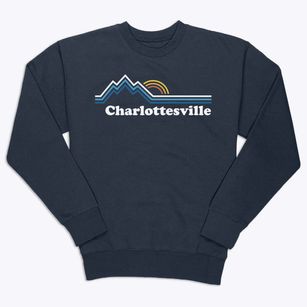 Charlottesville Virginia Mountain View Premium Crewneck Sweatshirt