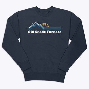 Old Shade Furnace Pennsylvania Mountain View Premium Crewneck Sweatshirt