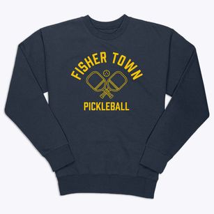 Fisher Town North Carolina Pickleball Premium Crewneck Sweatshirt