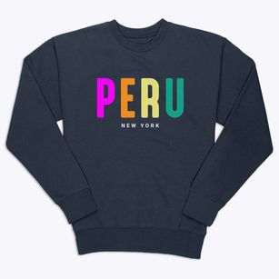 Peru New York Color Pop Premium Crewneck Sweatshirt