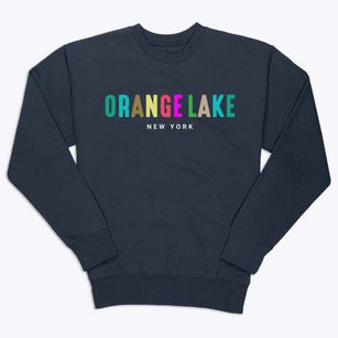 Orange Lake New York Color Pop Premium Crewneck Sweatshirt