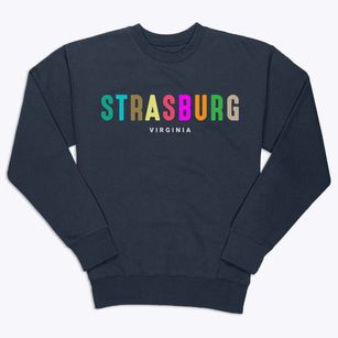 Strasburg Virginia Color Pop Premium Crewneck Sweatshirt
