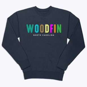 Woodfin North Carolina Color Pop Premium Crewneck Sweatshirt