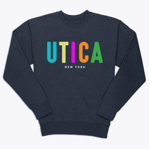 Utica New York Color Pop Premium Crewneck Sweatshirt