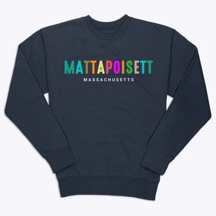 Mattapoisett Massachusetts Color Pop Premium Crewneck Sweatshirt