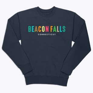 Beacon Falls Connecticut Color Pop Premium Crewneck Sweatshirt
