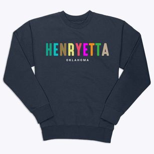 Henryetta Oklahoma Color Pop Premium Crewneck Sweatshirt