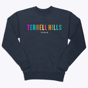Terrell Hills Texas Color Pop Premium Crewneck Sweatshirt