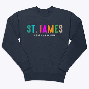 St. James North Carolina Color Pop Premium Crewneck Sweatshirt