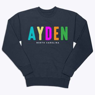 Ayden North Carolina Color Pop Premium Crewneck Sweatshirt