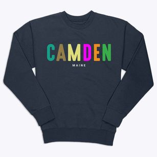 Camden Maine Color Pop Premium Crewneck Sweatshirt