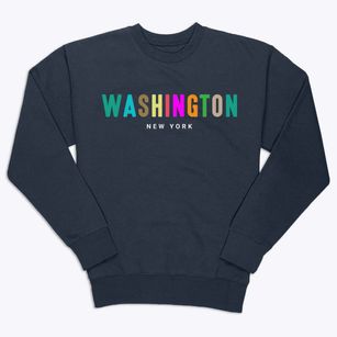 Washington New York Color Pop Premium Crewneck Sweatshirt