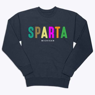 Sparta Michigan Color Pop Premium Crewneck Sweatshirt