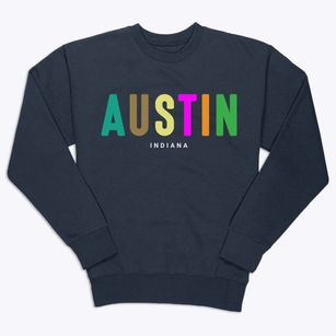 Austin Indiana Color Pop Premium Crewneck Sweatshirt