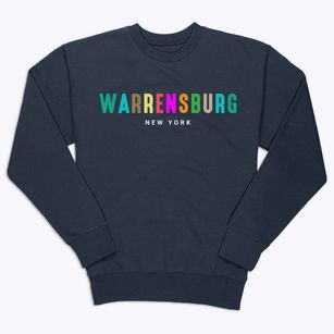 Warrensburg New York Color Pop Premium Crewneck Sweatshirt