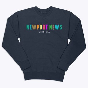 Newport News Virginia Color Pop Premium Crewneck Sweatshirt
