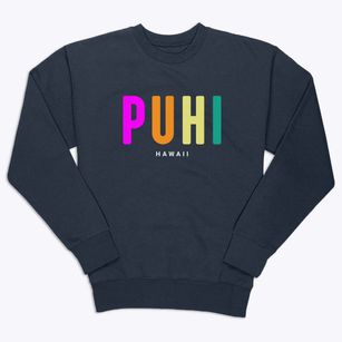 Puhi Hawaii Color Pop Premium Crewneck Sweatshirt