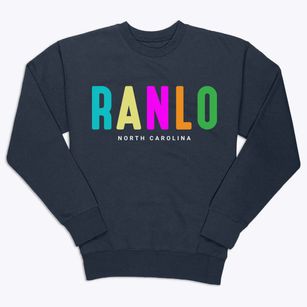 Ranlo North Carolina Color Pop Premium Crewneck Sweatshirt