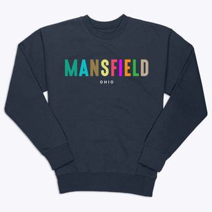 Mansfield Ohio Color Pop Premium Crewneck Sweatshirt