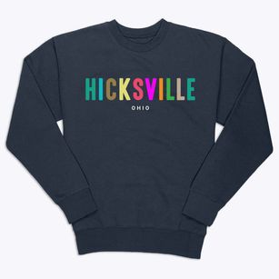 Hicksville Ohio Color Pop Premium Crewneck Sweatshirt