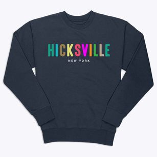 Hicksville New York Color Pop Premium Crewneck Sweatshirt