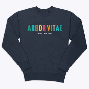 Arbor Vitae Wisconsin Color Pop Premium Crewneck Sweatshirt