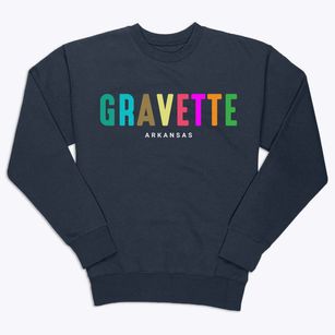 Gravette Arkansas Color Pop Premium Crewneck Sweatshirt