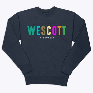 Wescott Wisconsin Color Pop Premium Crewneck Sweatshirt