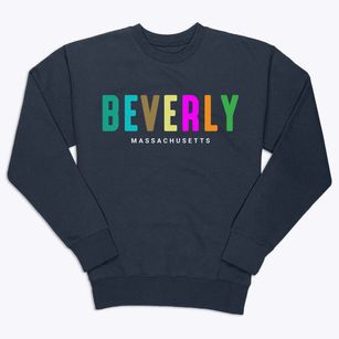 Beverly Massachusetts Color Pop Premium Crewneck Sweatshirt
