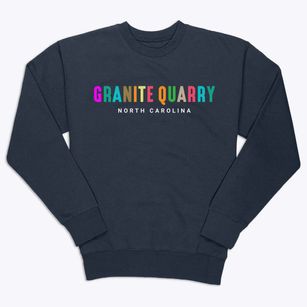 Granite Quarry North Carolina Color Pop Premium Crewneck Sweatshirt