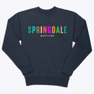 Springdale Maryland Color Pop Premium Crewneck Sweatshirt
